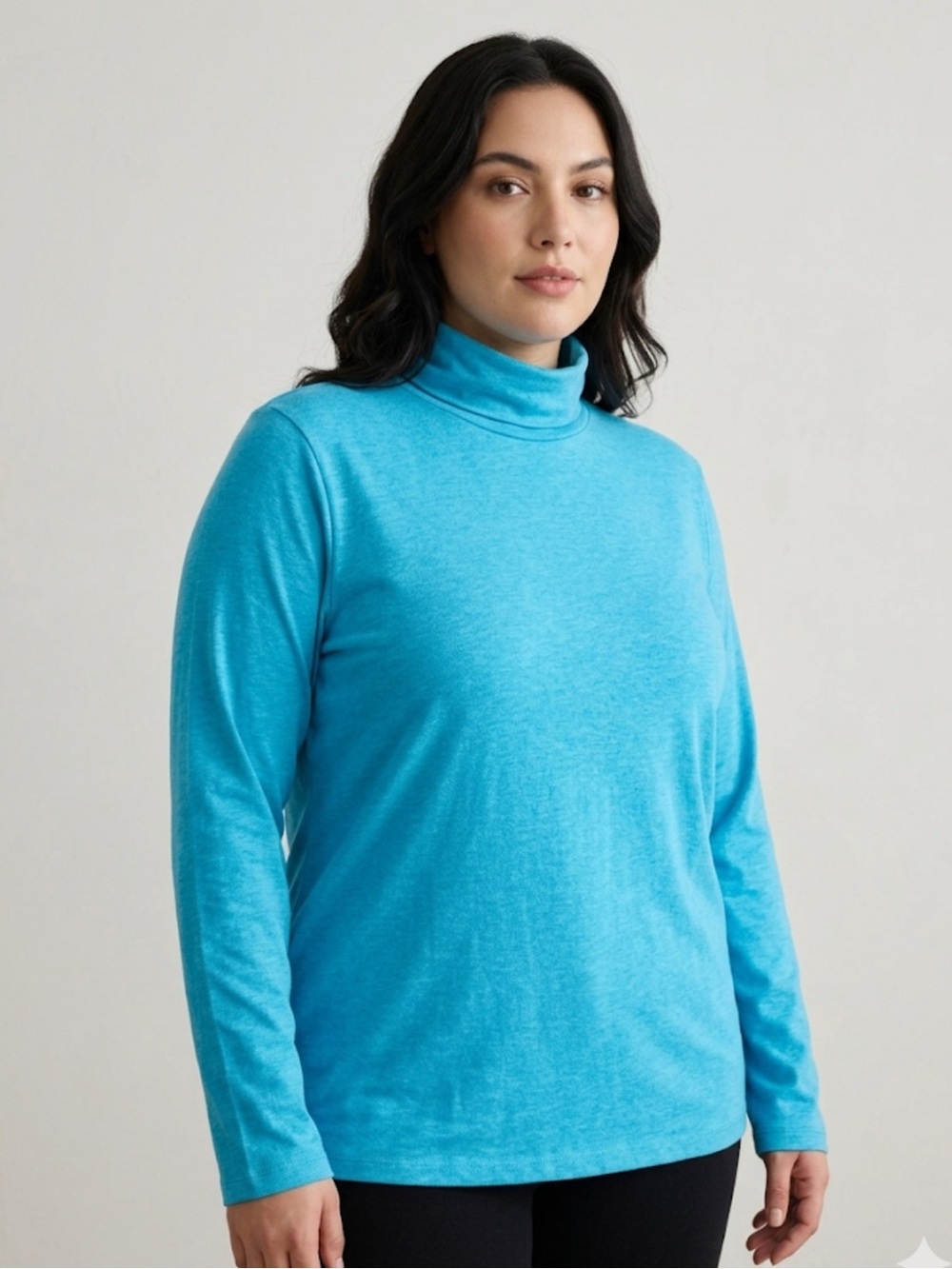 51 L.L.Bean 100% Cotton Turtleneck Top – Size L | Bold Core Basics | Minimalist